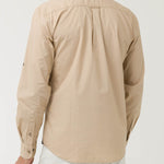 Camisa Algodón Orgánico Hombre Galiton Café Rockford