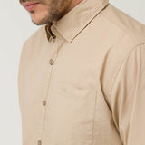 Camisa Algodón Orgánico Hombre Galiton Café Rockford
