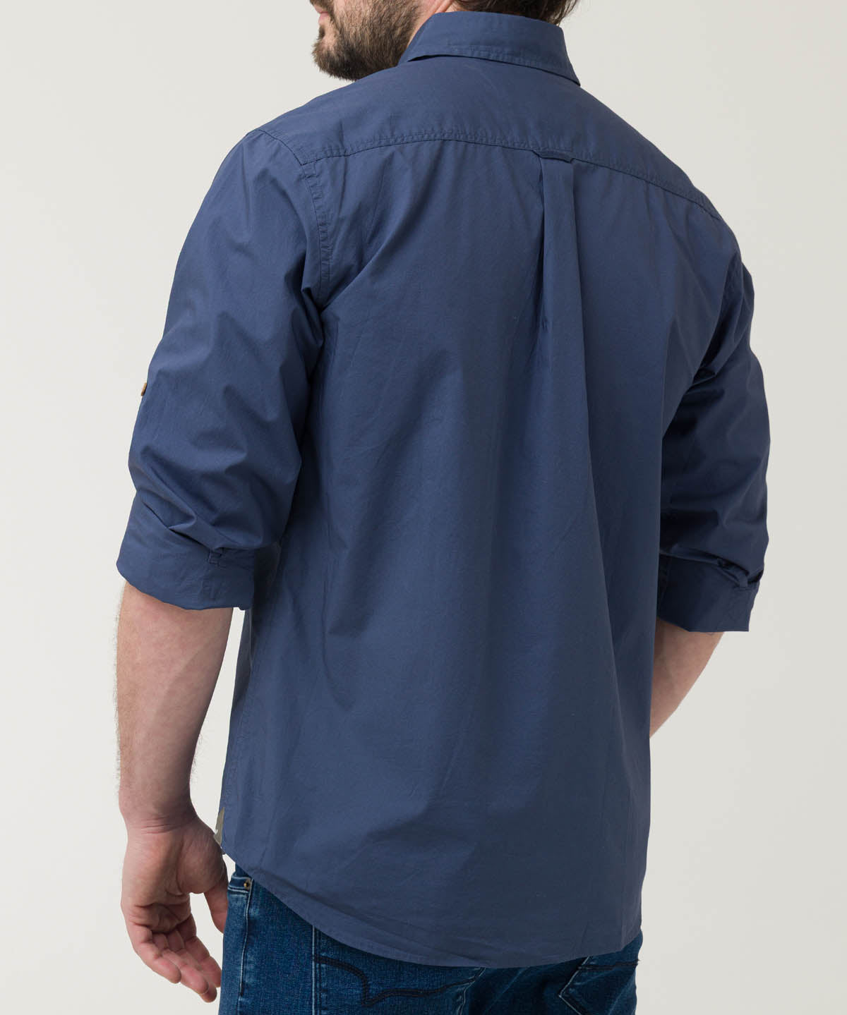 Camisa Algodón Orgánico Hombre Galiton Azul Rockford