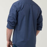 Camisa Algodón Orgánico Hombre Galiton Azul Rockford