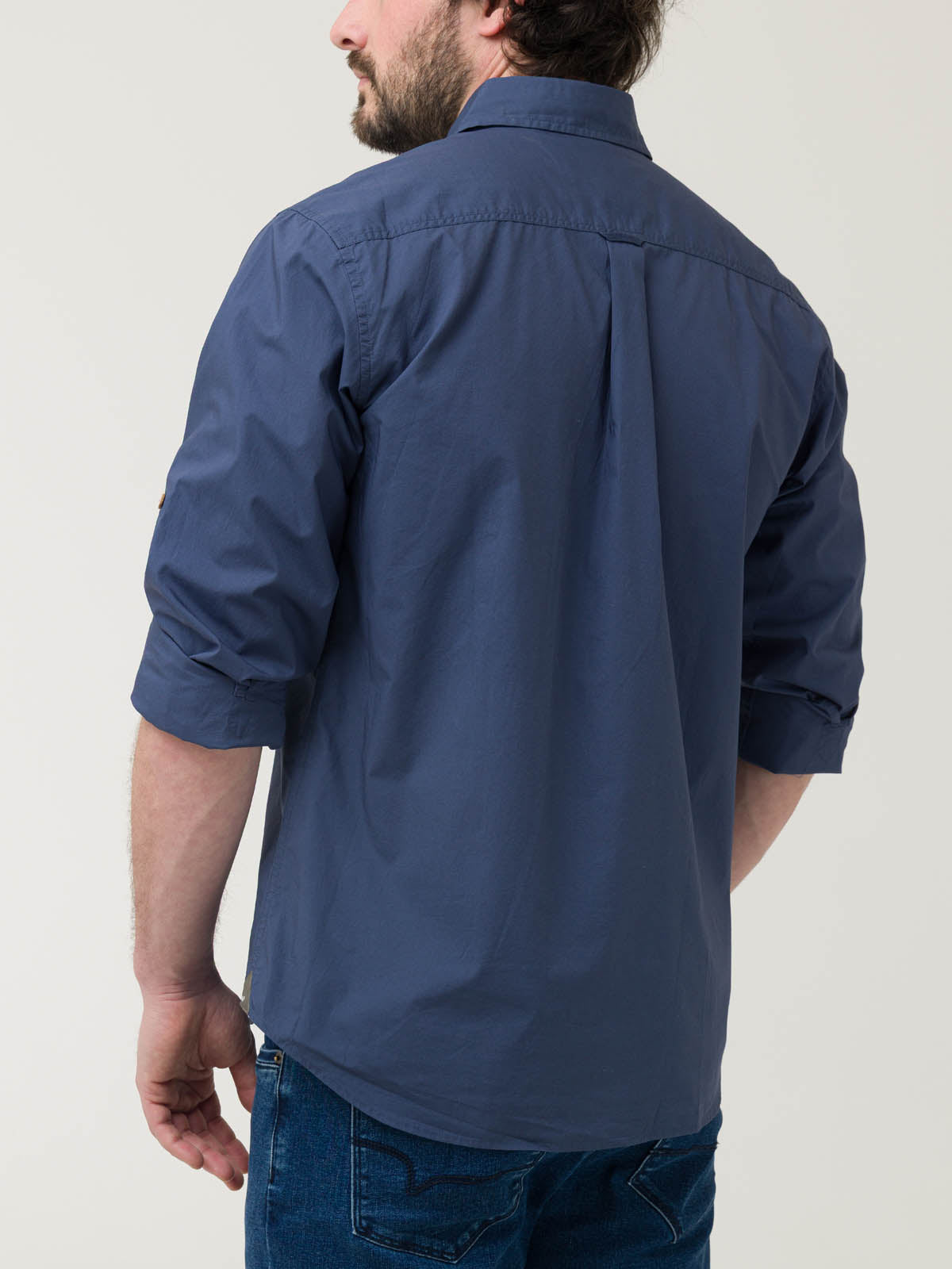 Camisa Algodón Orgánico Hombre Galiton Azul Rockford