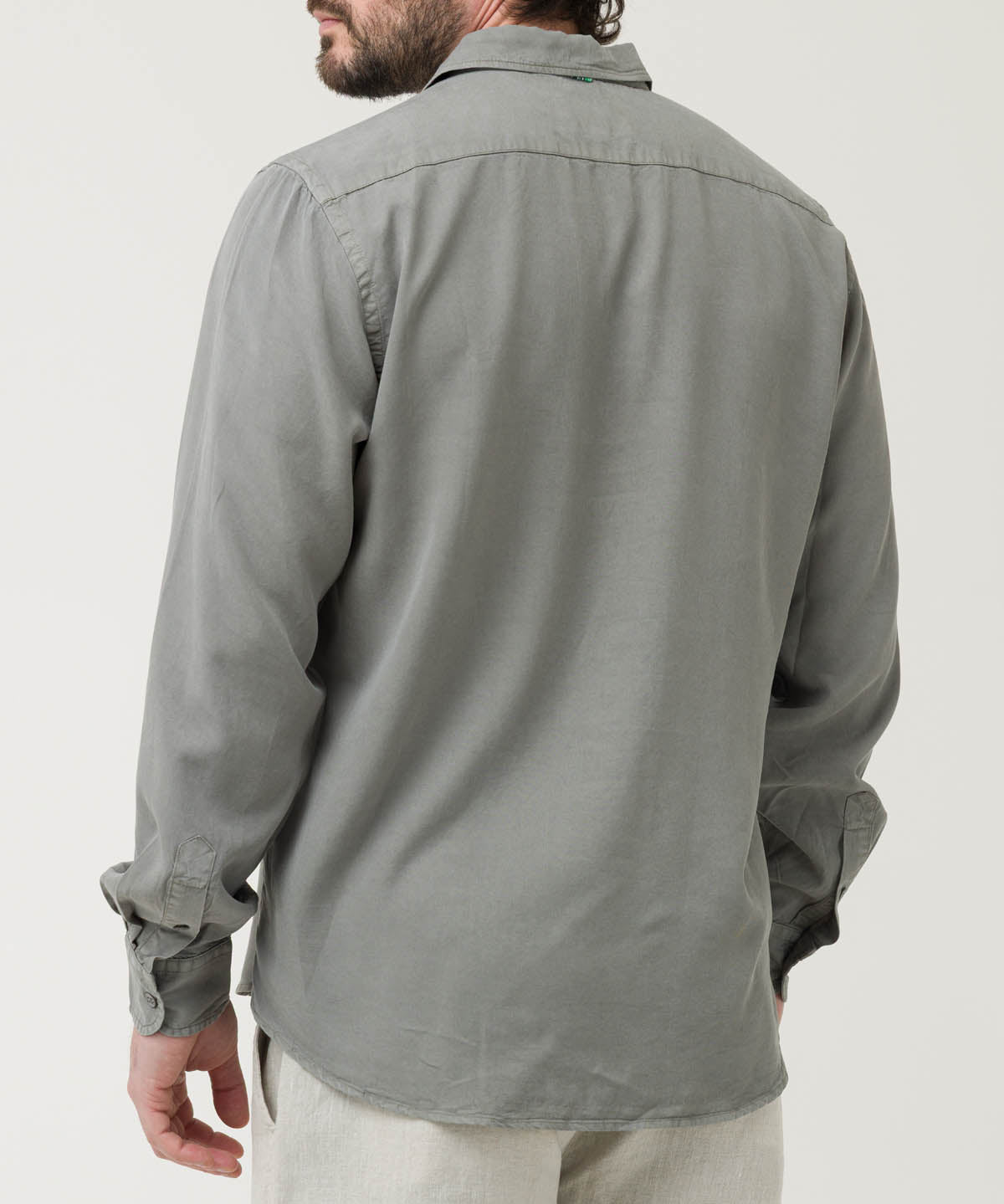 Camisa Tencel Hombre Tencelhalf Gris Rockford