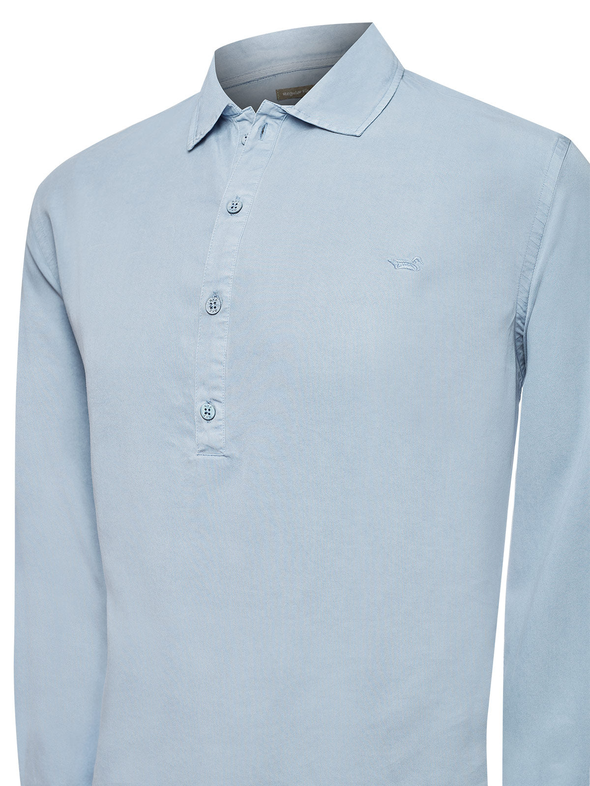 Camisa Tencel Hombre Tencelhalf Azul Rockford