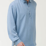 Camisa Tencel Hombre Tencelhalf Azul Rockford