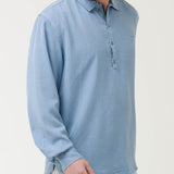 Camisa Tencel Hombre Tencelhalf Azul Rockford
