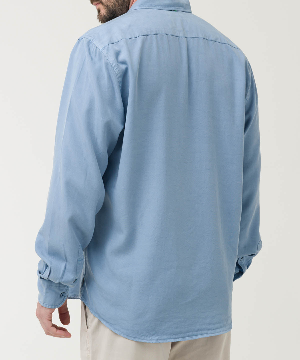 Camisa Tencel Hombre Tencelhalf Azul Rockford