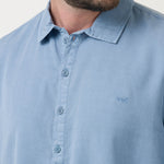 Camisa Tencel Hombre Tencelhalf Azul Rockford