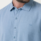 Camisa Tencel Hombre Tencelhalf Azul Rockford
