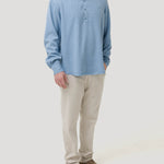 Camisa Tencel Hombre Tencelhalf Azul Rockford