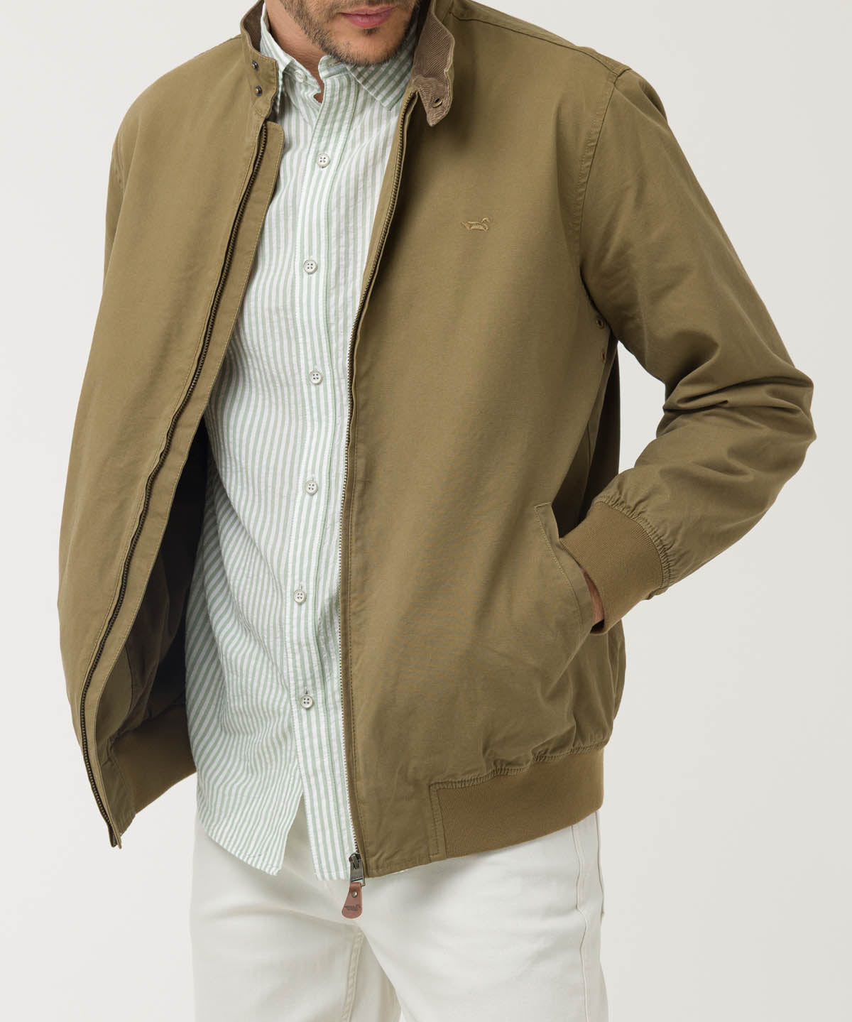Chaqueta Algodón Orgánico Hombre Arezzo Café Rockford