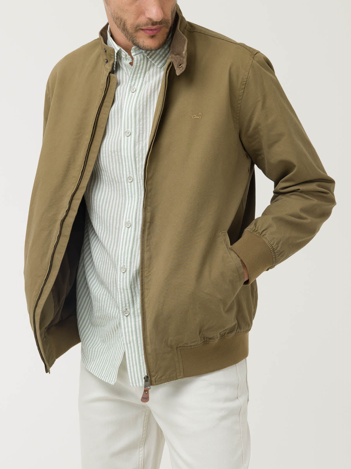 Chaqueta Algodón Orgánico Hombre Arezzo Café Rockford