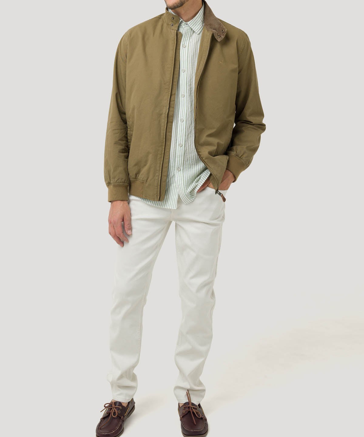 Chaqueta Algodón Orgánico Hombre Arezzo Café Rockford