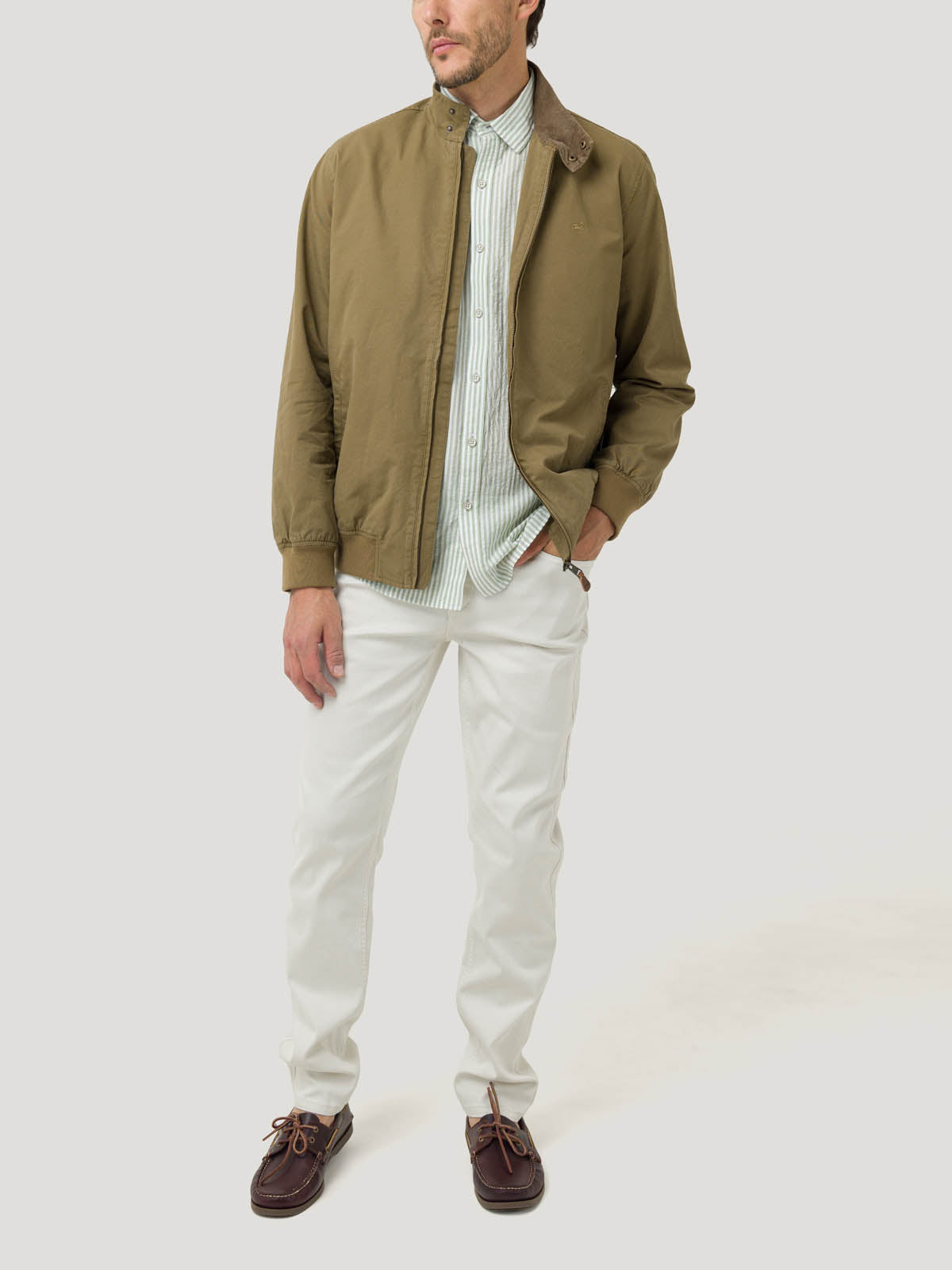 Chaqueta Algodón Orgánico Hombre Arezzo Café Rockford