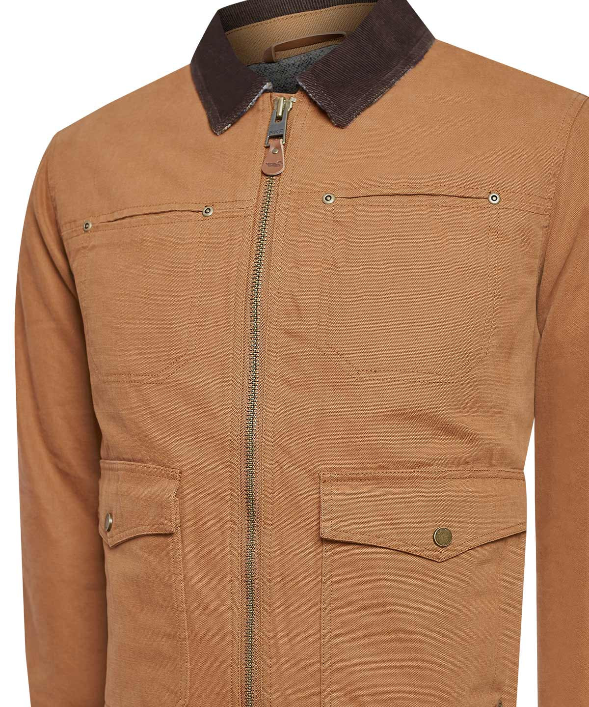 Chaqueta Algodón Orgánico Hombre Tundra Café Rockford