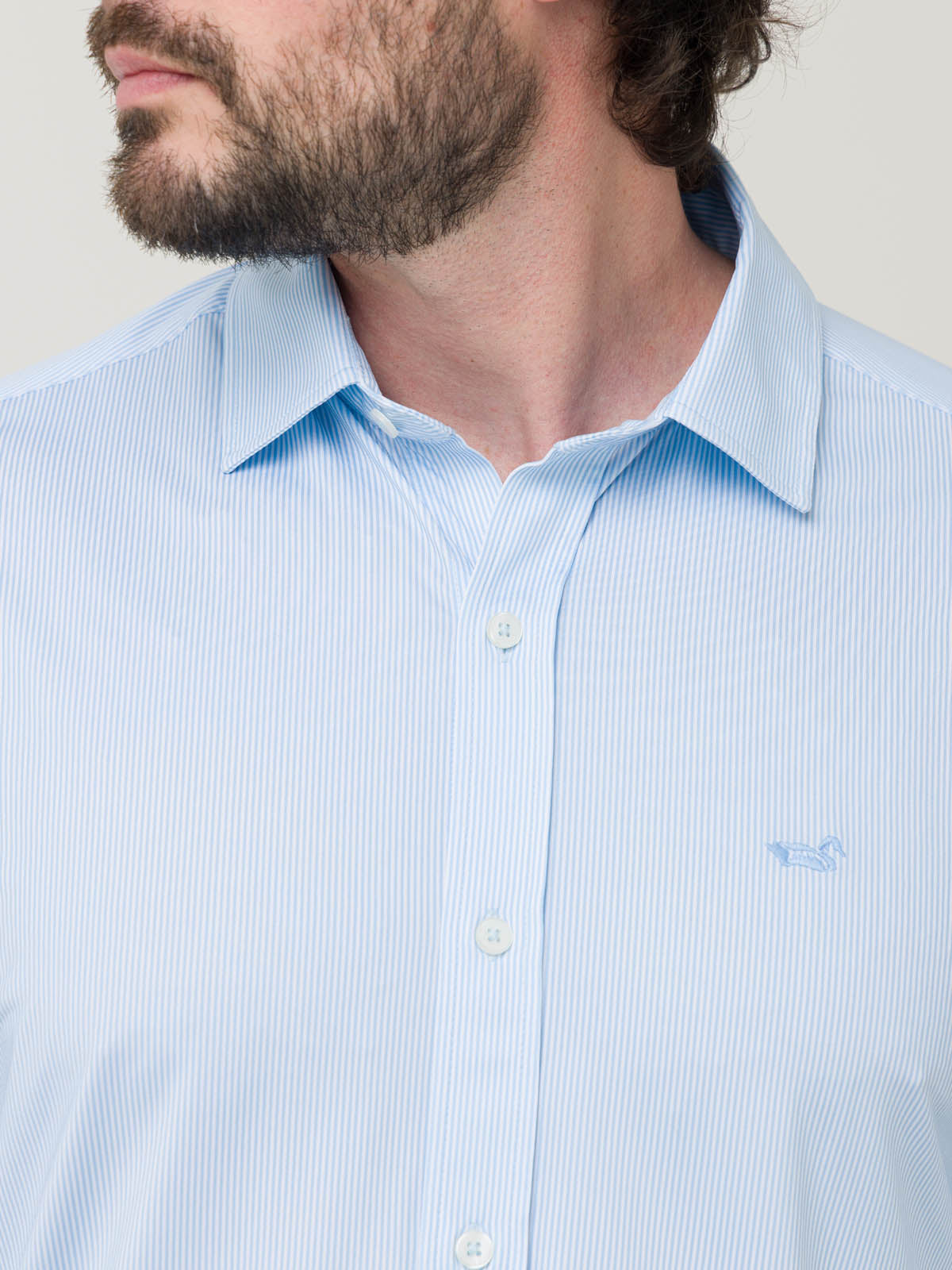 Camisa Fibras Recicladas Hombre Sports Azul Rockford