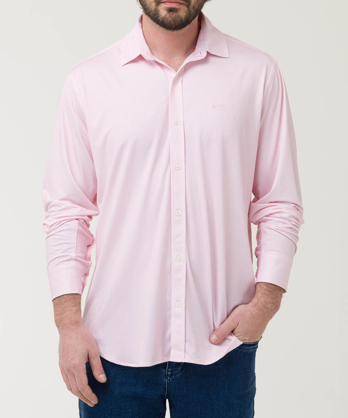 Camisa Fibras Recicladas Hombre Sports Naranjo Rockford