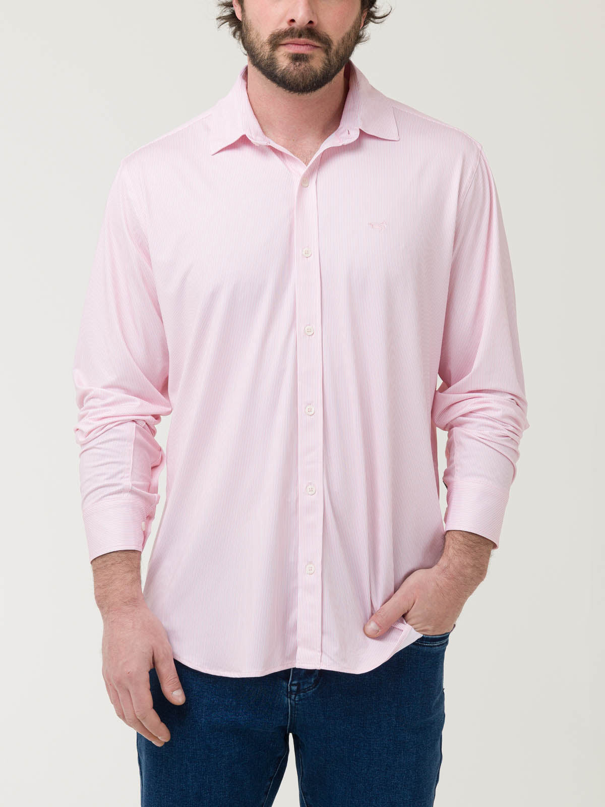 Camisa Fibras Recicladas Hombre Sports Naranjo Rockford