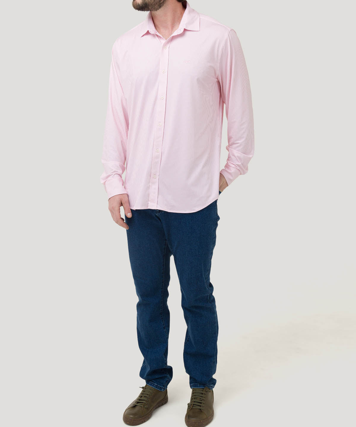 Camisa Fibras Recicladas Hombre Sports Naranjo Rockford