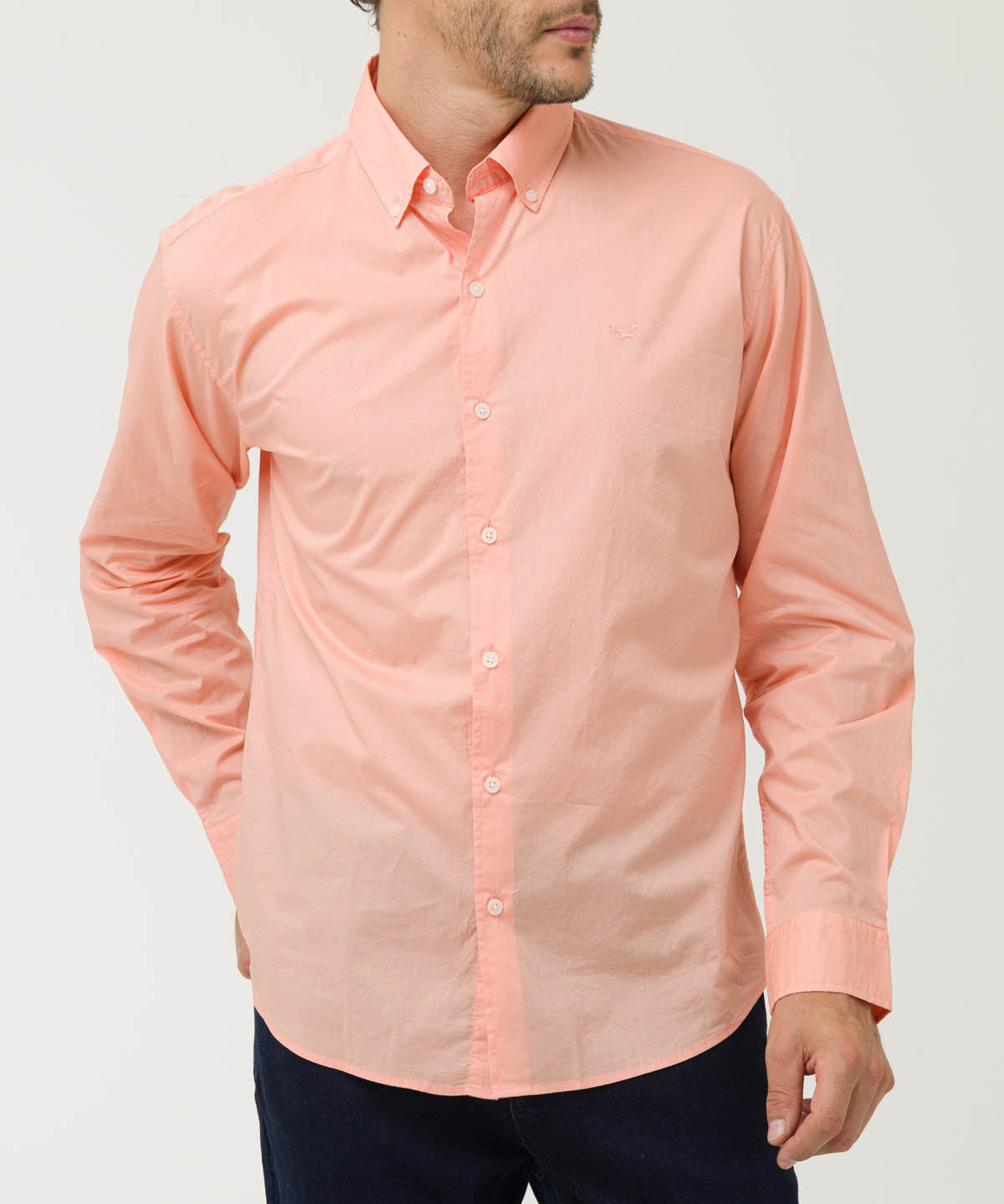 Camisa Algodón Orgánico Hombre Soft Naranjo Rockford