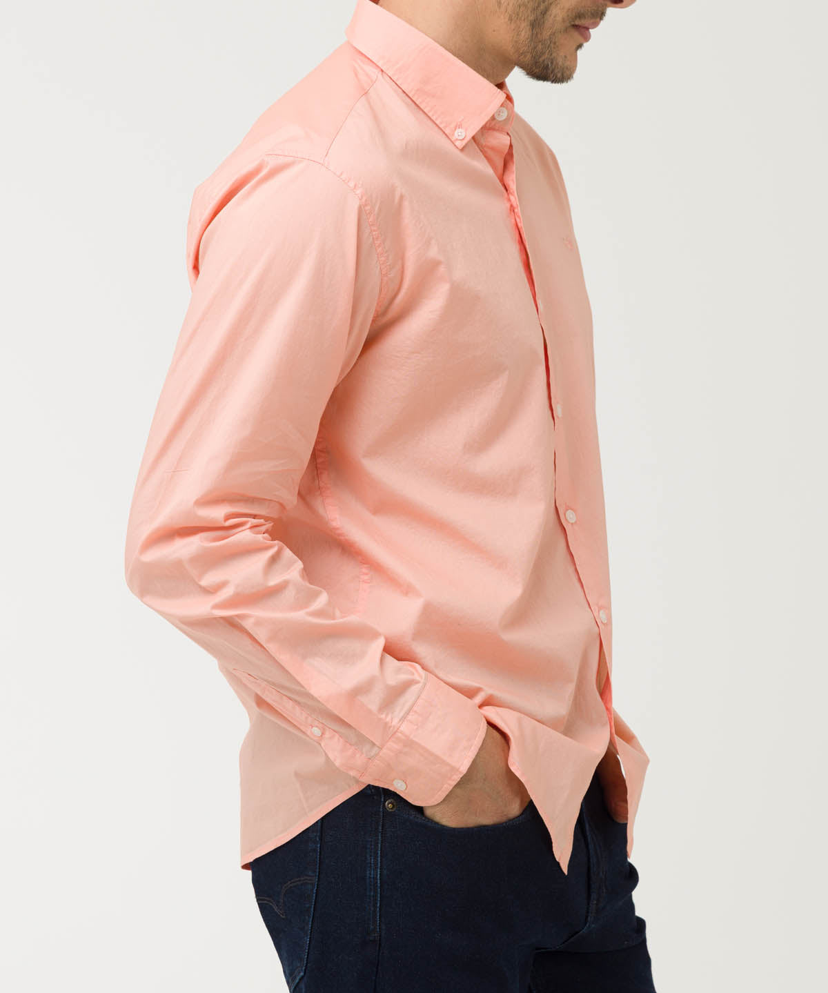 Camisa Algodón Orgánico Hombre Soft Naranjo Rockford