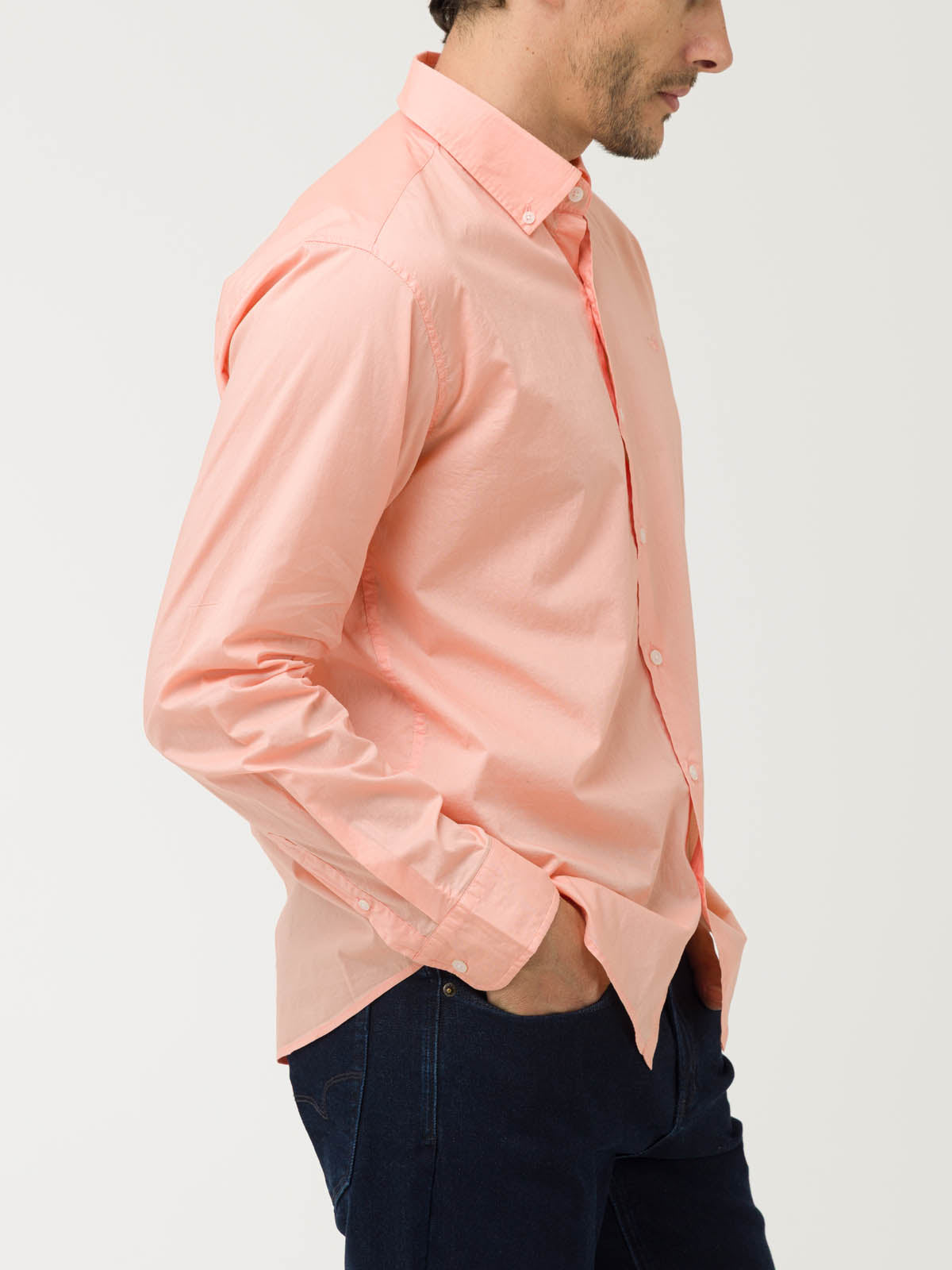 Camisa Algodón Orgánico Hombre Soft Naranjo Rockford