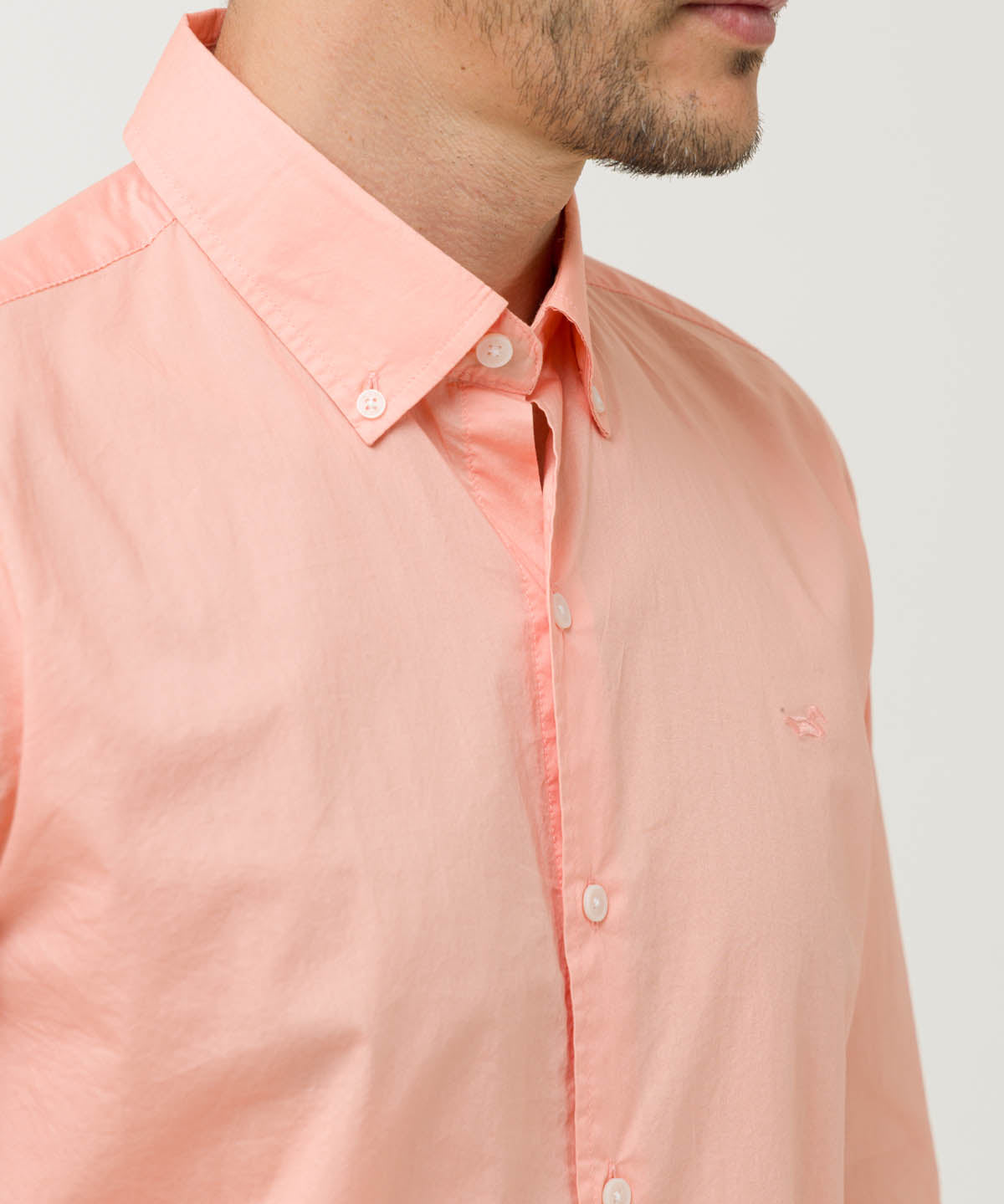 Camisa Algodón Orgánico Hombre Soft Naranjo Rockford