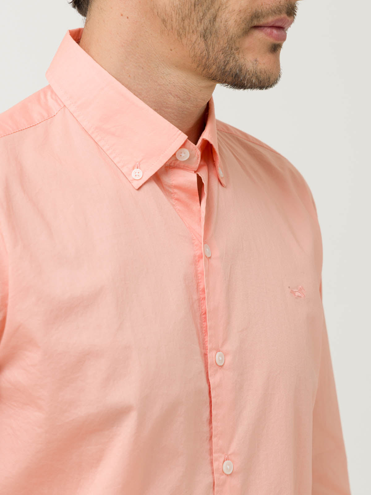 Camisa Algodón Orgánico Hombre Soft Naranjo Rockford