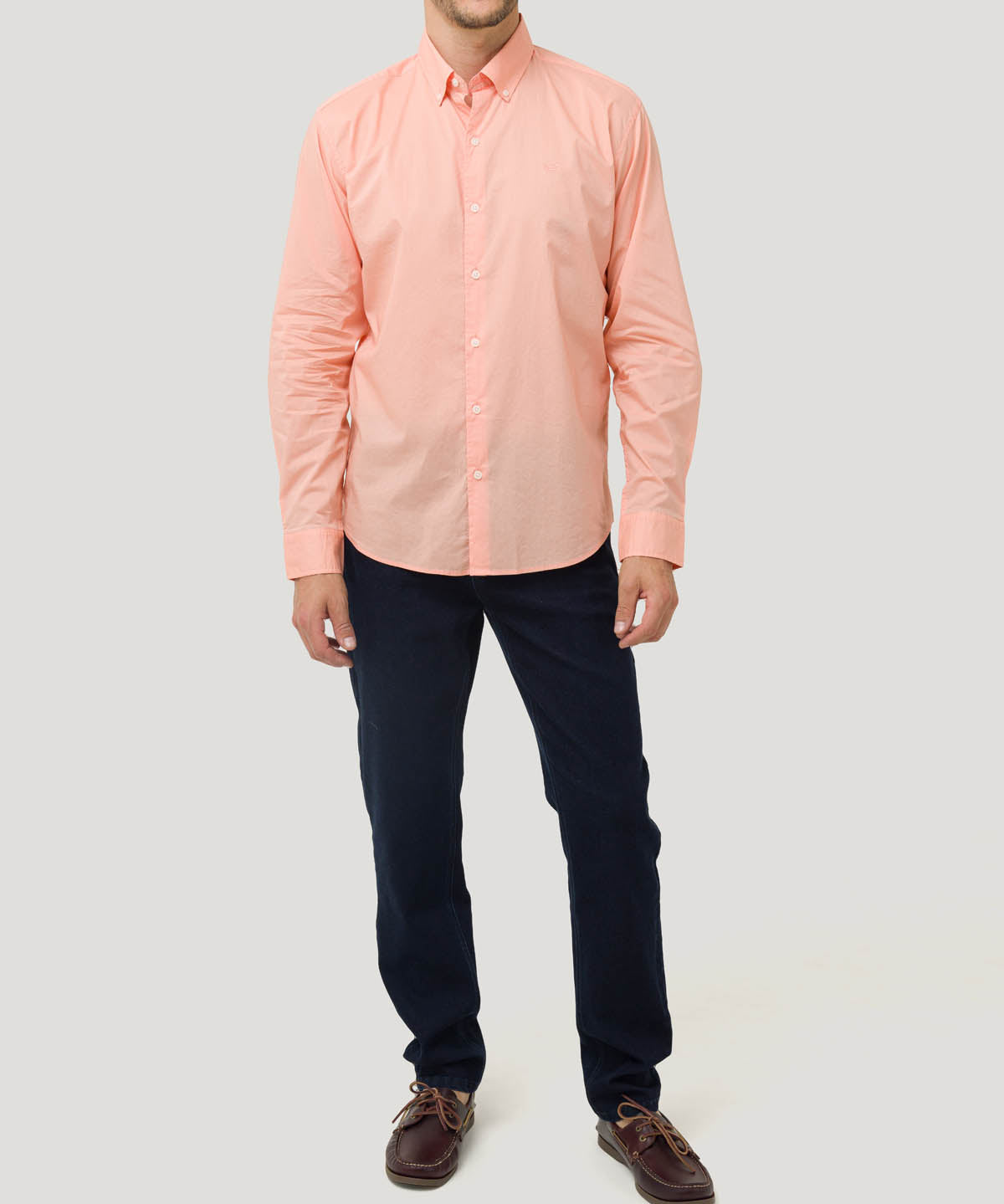 Camisa Algodón Orgánico Hombre Soft Naranjo Rockford