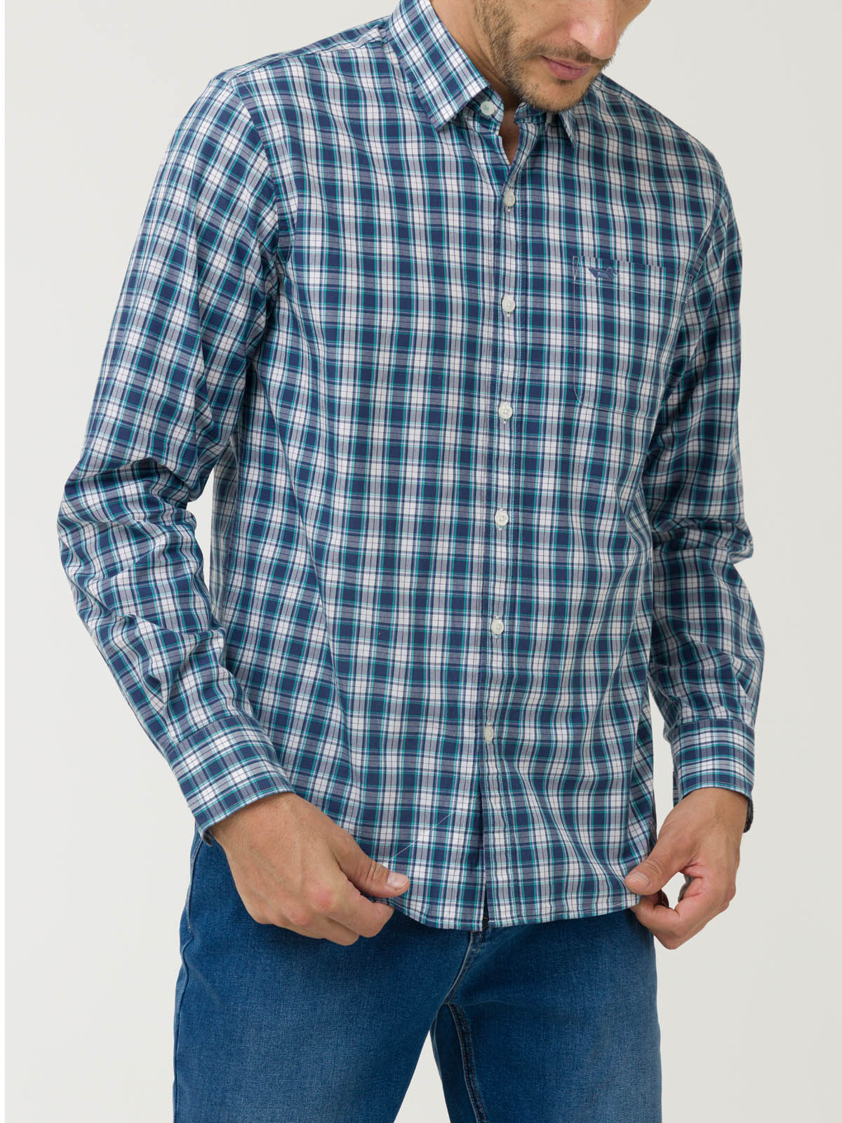 Camisa Algodón Orgánico Hombre Lighter Verde Oscuro Rockford