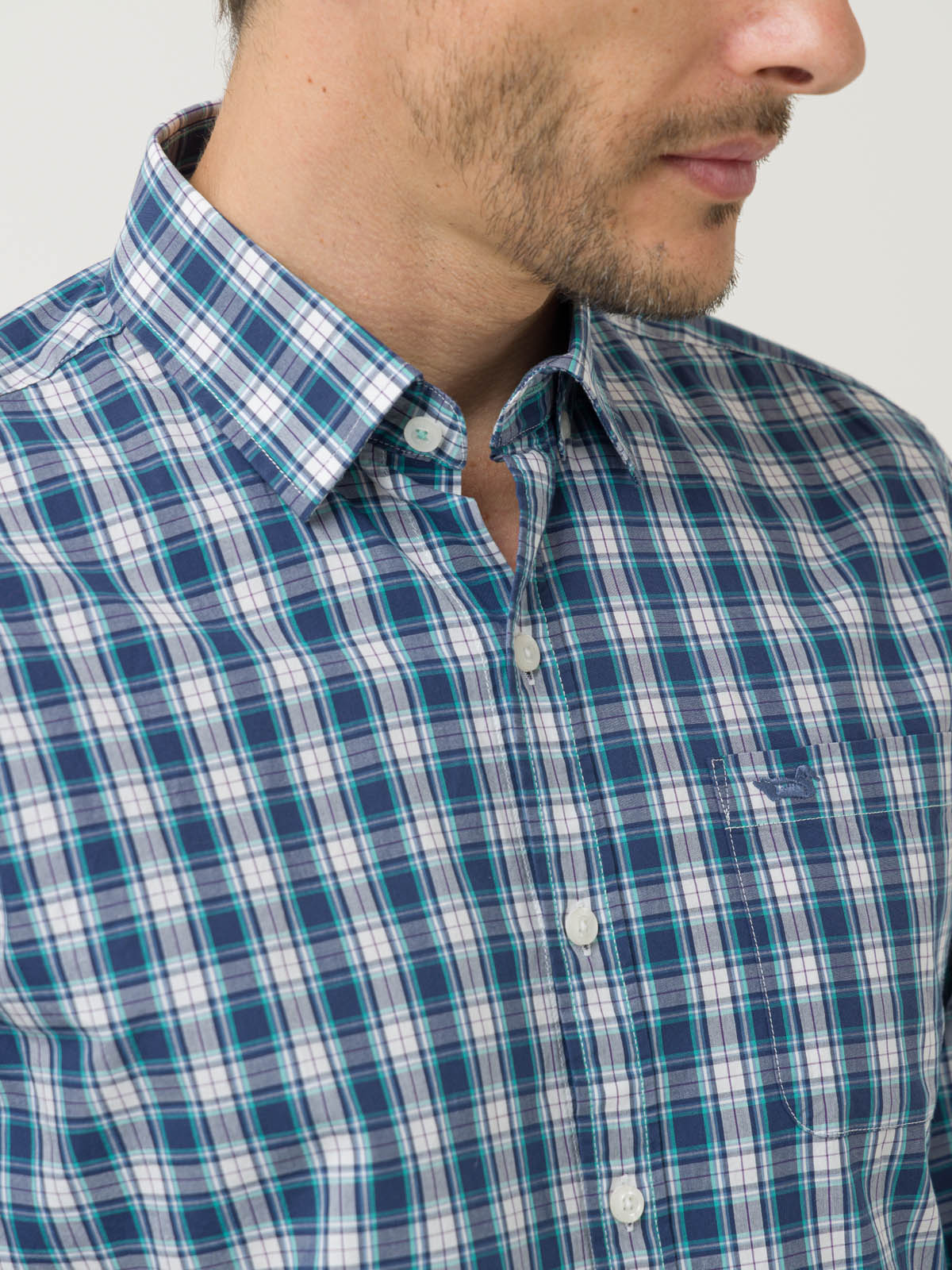 Camisa Algodón Orgánico Hombre Lighter Verde Oscuro Rockford