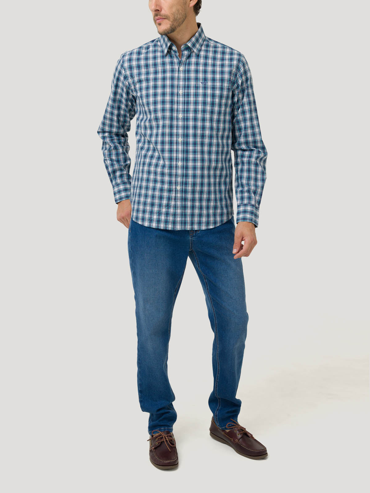 Camisa Algodón Orgánico Hombre Lighter Verde Oscuro Rockford