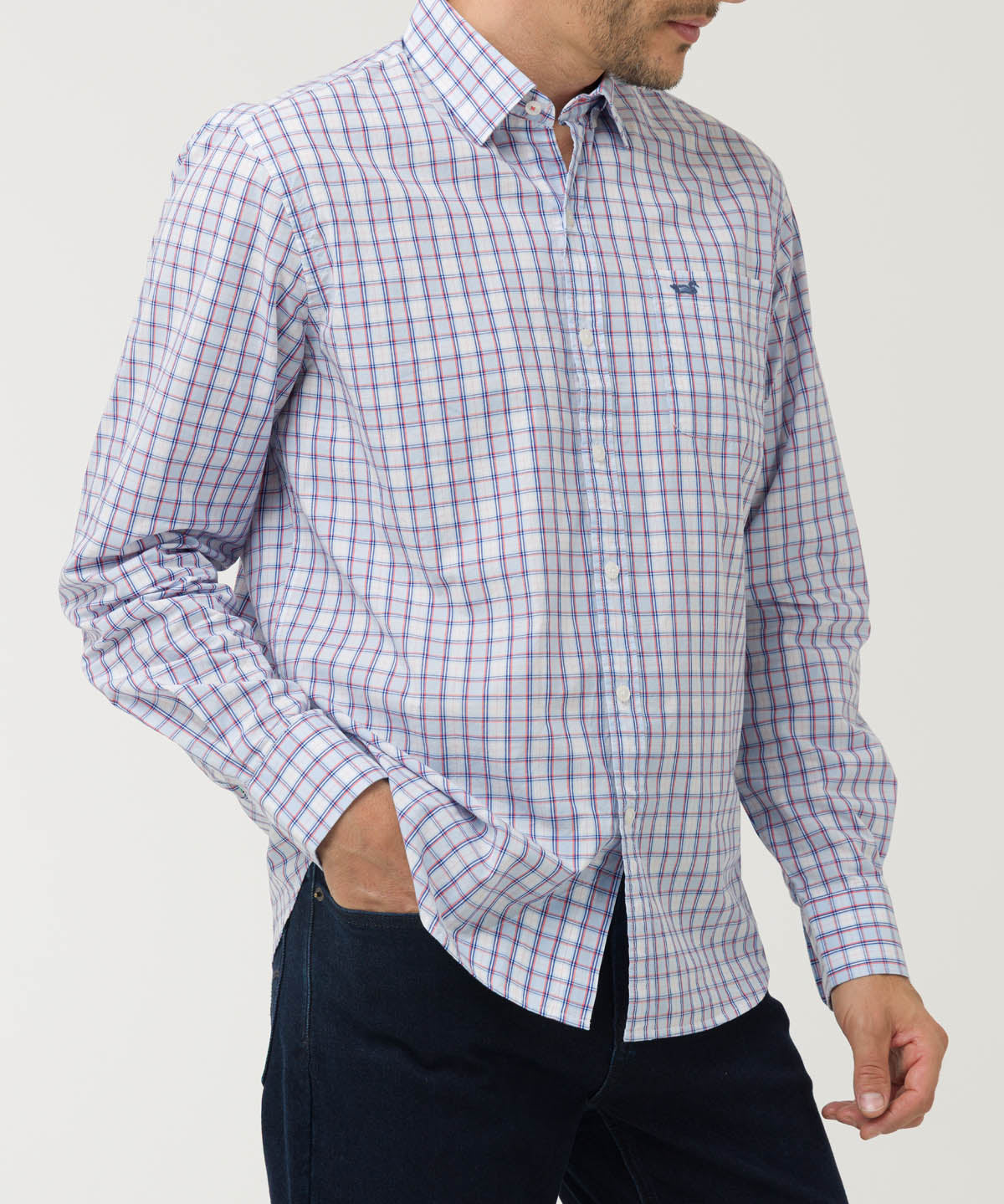 Camisa Algodón Orgánico Hombre Lighter Azul Rockford