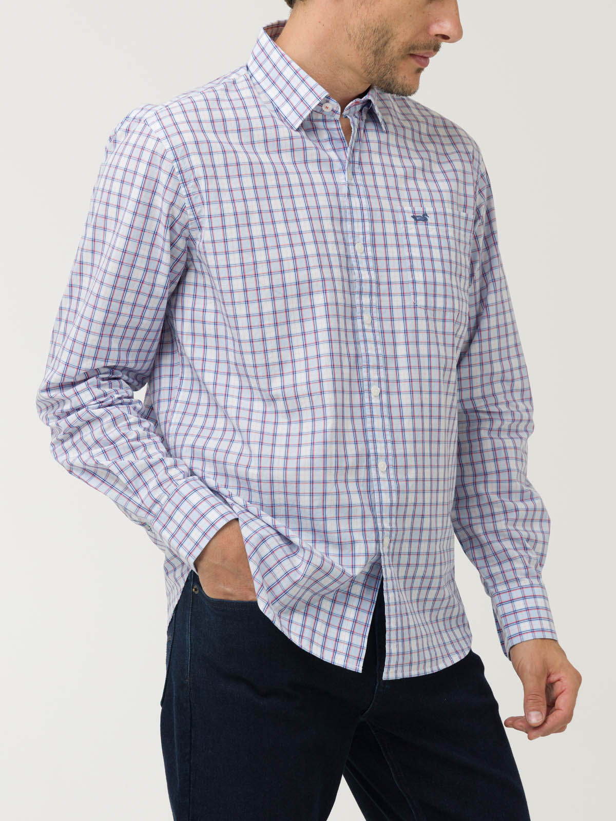 Camisa Algodón Orgánico Hombre Lighter Azul Rockford