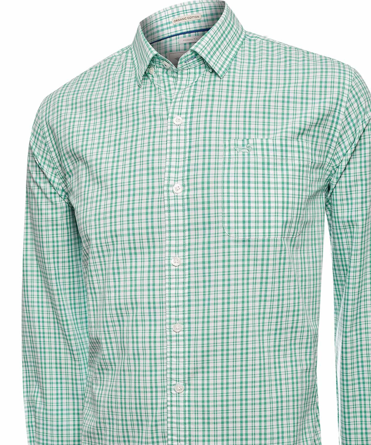 Camisa Algodón Orgánico Hombre Lighter Verde Rockford