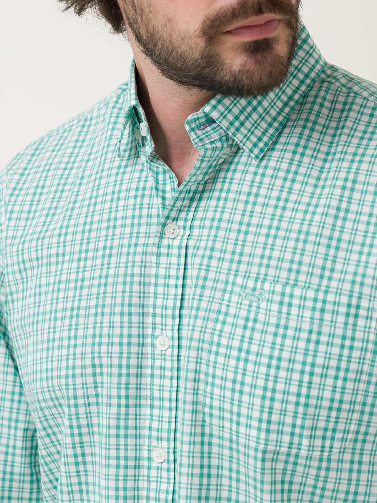 Camisa Algodón Orgánico Hombre Lighter Verde Rockford