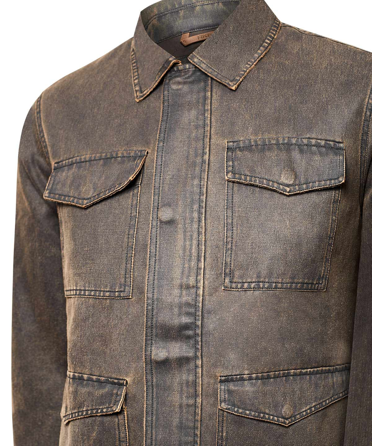 Chaqueta Algodón Hombre Torino Café Rockford