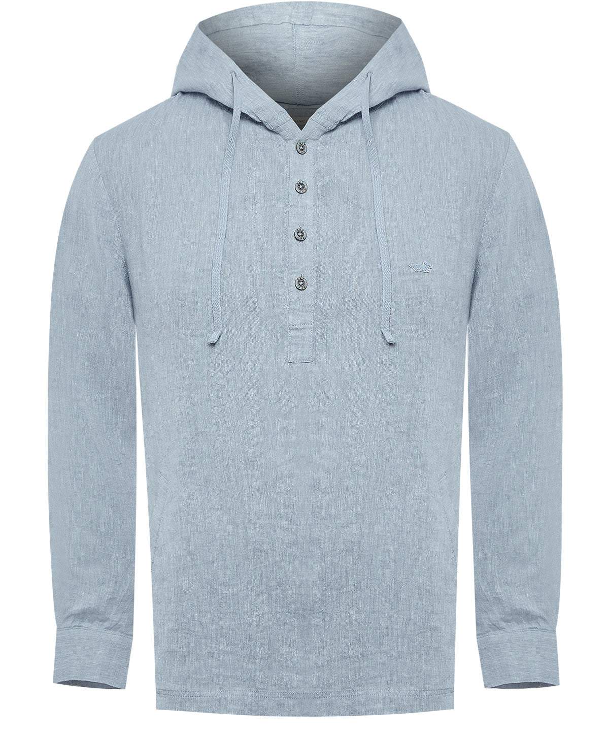 Polerón Lino Orgánico Hombre Linen Azul Rockford