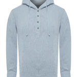 Polerón Lino Orgánico Hombre Linen Azul Rockford