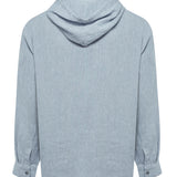 Polerón Lino Orgánico Hombre Linen Azul Rockford