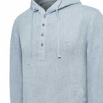 Polerón Lino Orgánico Hombre Linen Azul Rockford