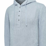 Polerón Lino Orgánico Hombre Linen Azul Rockford