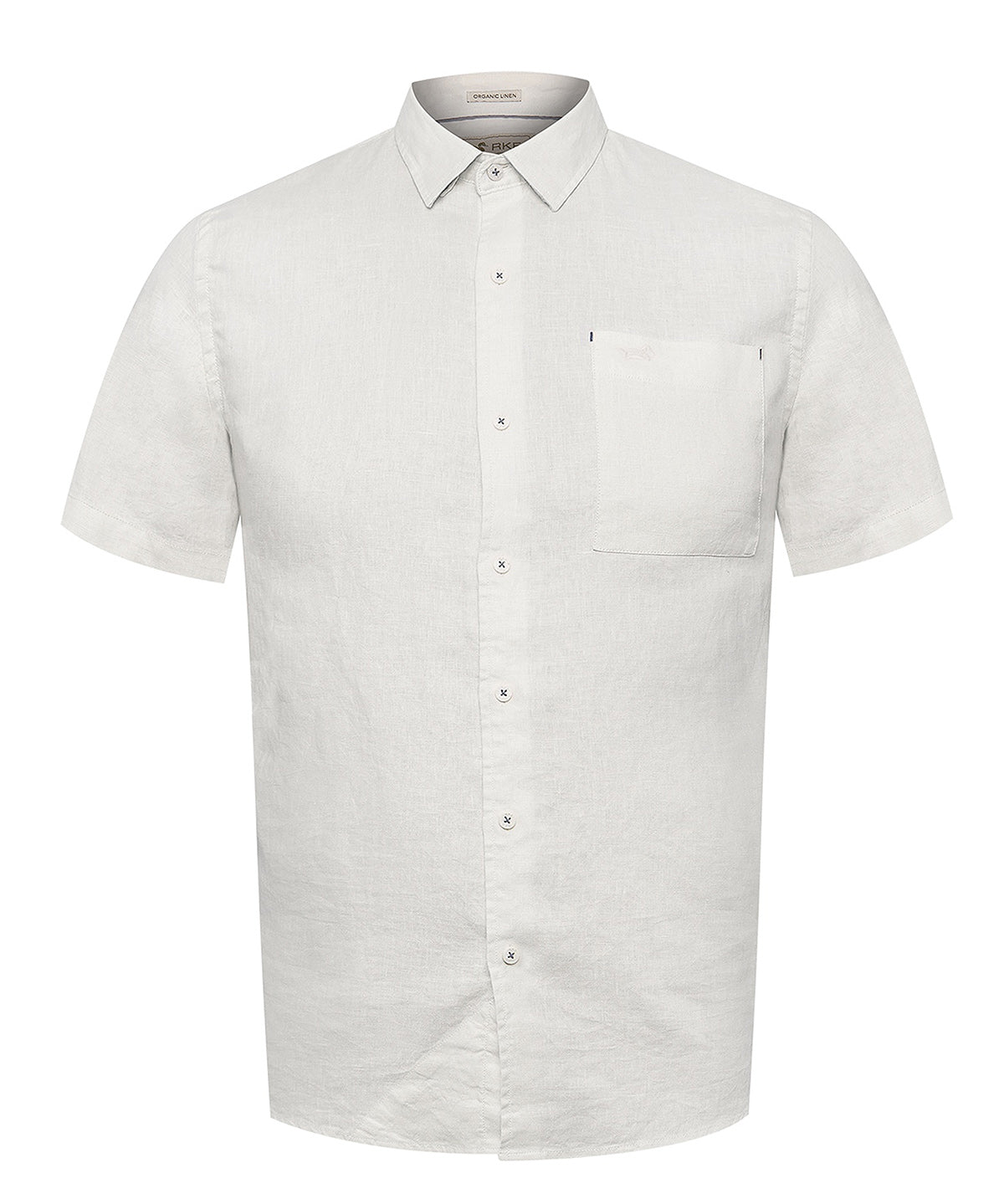 Camisa Lino Orgánico Hombre Linenshort Blanco Rockford