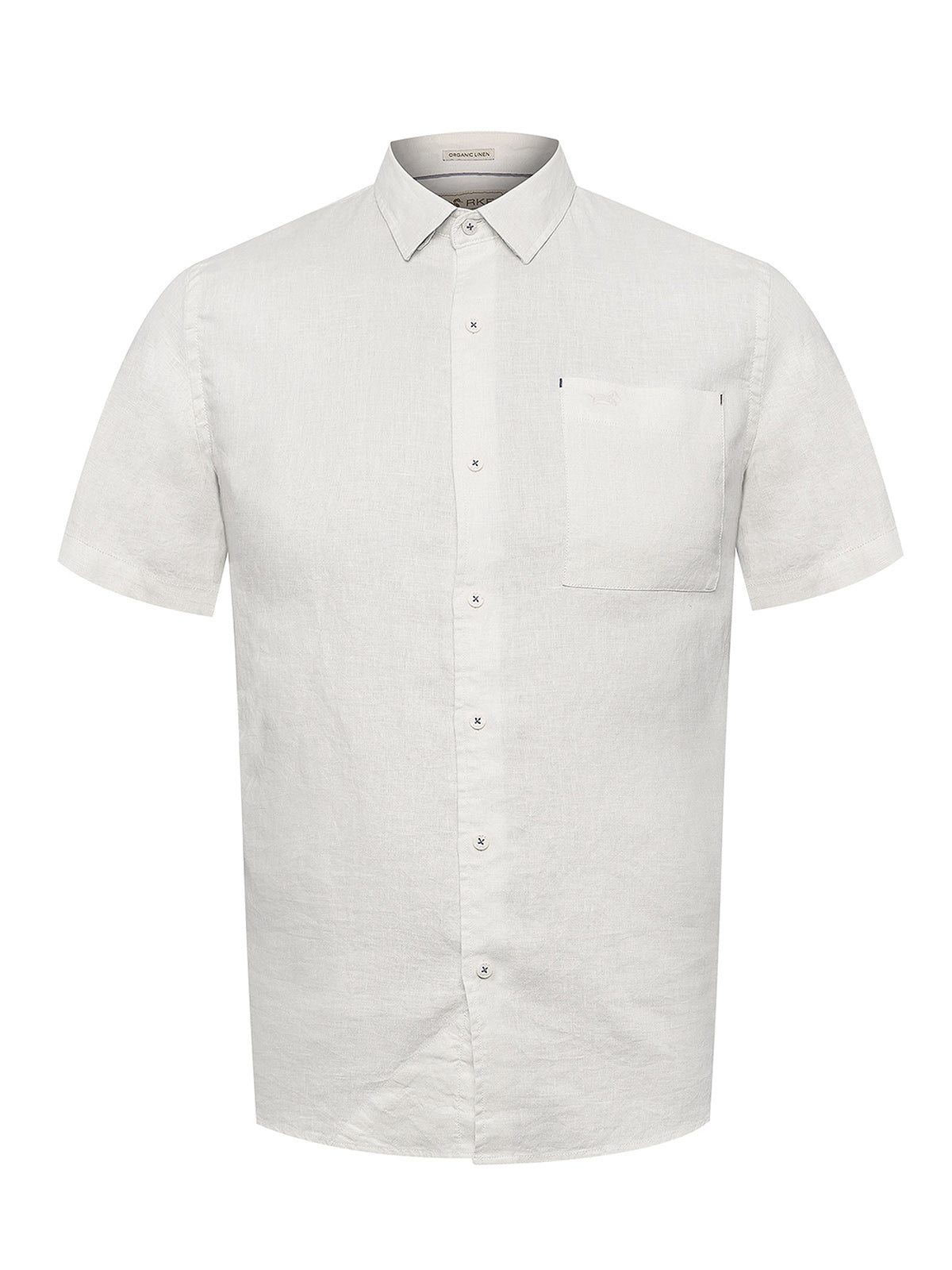 Camisa Lino Orgánico Hombre Linenshort Blanco Rockford