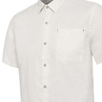 Camisa Lino Orgánico Hombre Linenshort Blanco Rockford