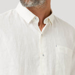 Camisa Lino Orgánico Hombre Linenshort Blanco Rockford