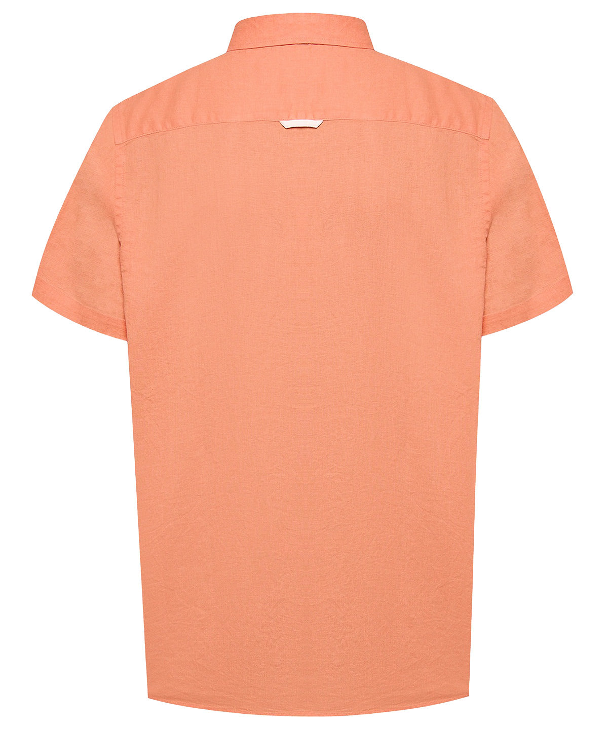 Camisa Lino Orgánico Hombre Linenshort Naranjo Rockford