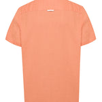 Camisa Lino Orgánico Hombre Linenshort Naranjo Rockford