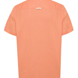 Camisa Lino Orgánico Hombre Linenshort Naranjo Rockford