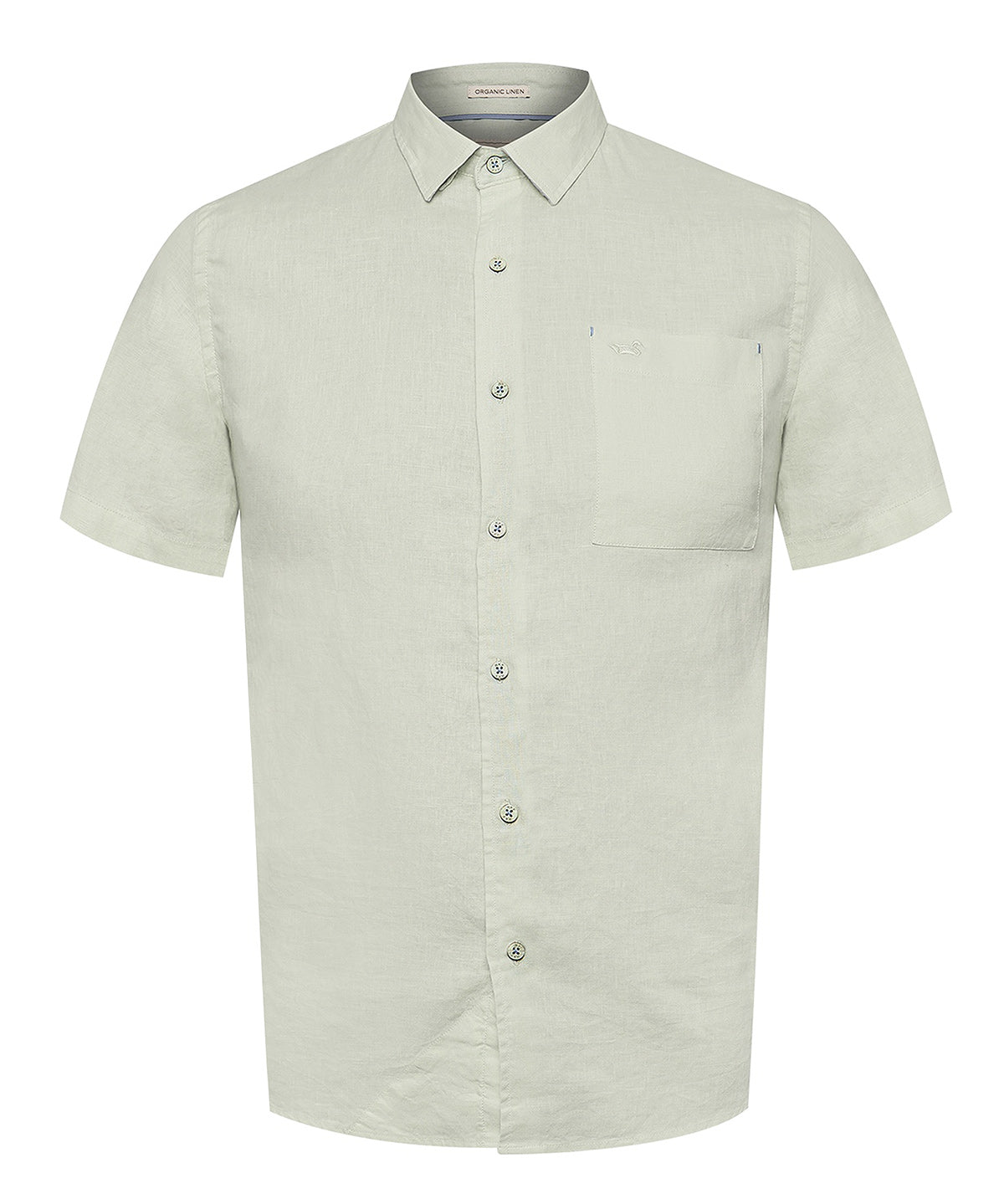 Camisa Lino Orgánico Hombre Linenshort Verde Rockford