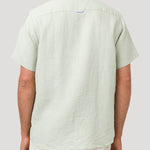 Camisa Lino Orgánico Hombre Linenshort Verde Rockford